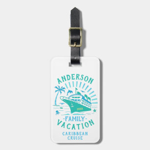 Family Cruise Vacation Ship Personalised Trip v2 Luggage Tag