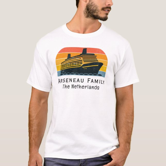   Family Cruise Vacation T-Shirt Personalise (Front)
