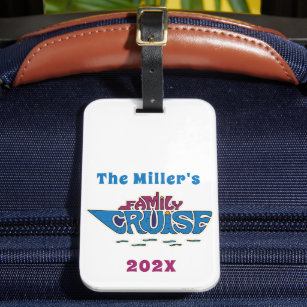 Family Cruise Word Art Custom Luggage Tag