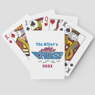 Family Cruise Word Art Custom Playing Cards