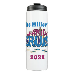 Family Cruise Word Art Custom Thermal Tumbler