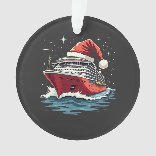 Family Cruising Cruise ship Matching Christmas  Ornament (Front)