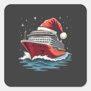 Family Cruising Cruise ship Matching Christmas  Square Sticker