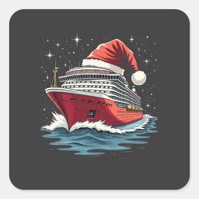Family Cruising Cruise ship Matching Christmas  Square Sticker (Front)