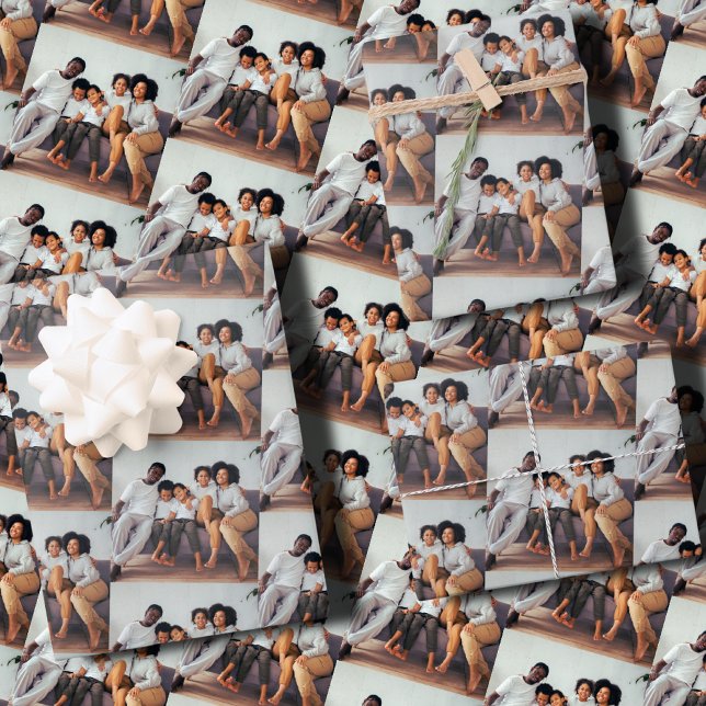 Family Custom Image Wrap , Custom Photo Gift Wrap (Creator Uploaded)