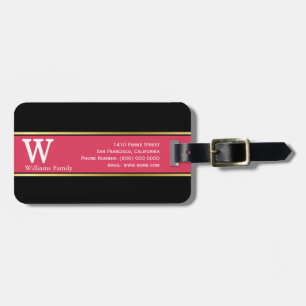Family (custom info front and backside) Travel Luggage Tag