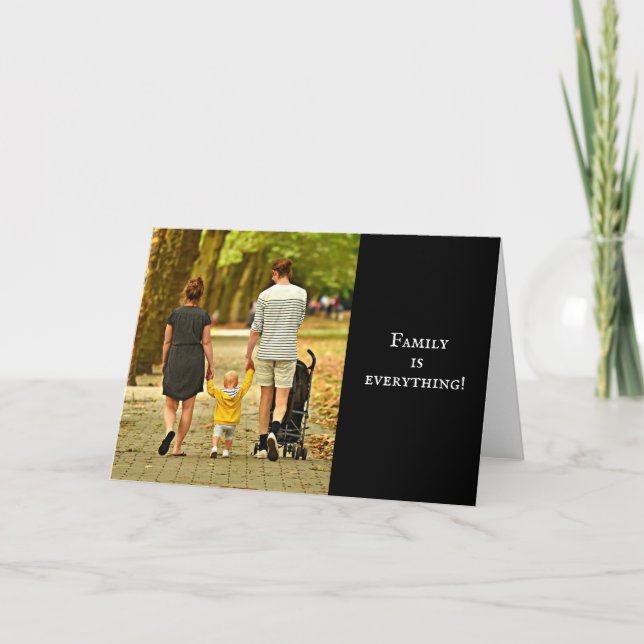 Family custom photo  card (Front)