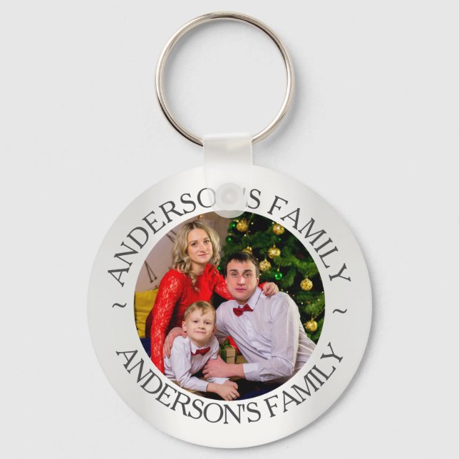 Family Custom Photo Key Ring (Front)