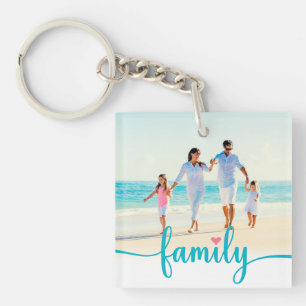 Family Custom Photograph/Colours Key Ring