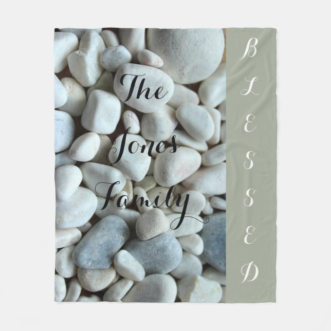 Family Customised Nature Stone Rock Blanket (Front)
