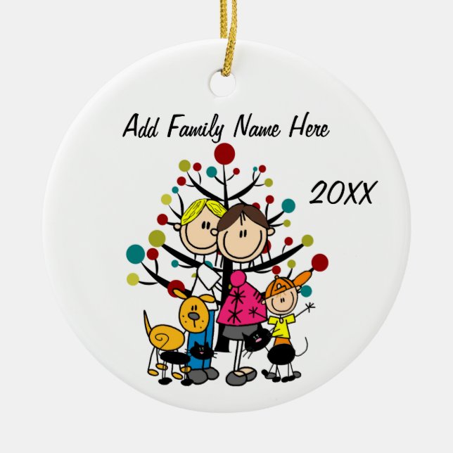 Family Customized Christmas Ornament (Front)