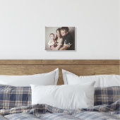 Family cute whimsical script family photo canvas print (Insitu(Bedroom))