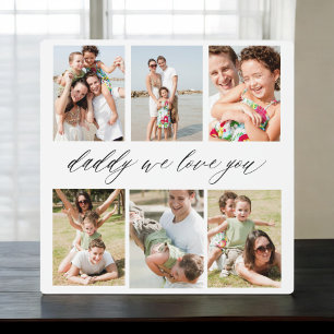 Family Dad - Father's Day Photo Collage Plaque
