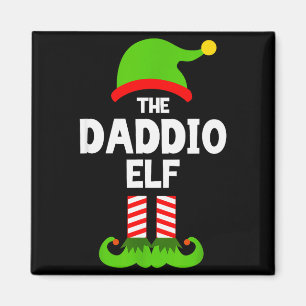 Family Daddio Elf Christmas Matching Pajama Funny Magnet