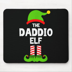 Family Daddio Elf Christmas Matching Pajama Funny Mouse Mat