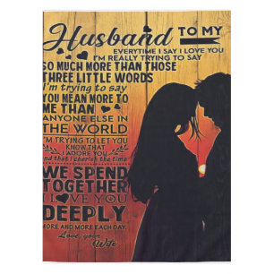 Family Decoration Letter To My Husband Design Tablecloth
