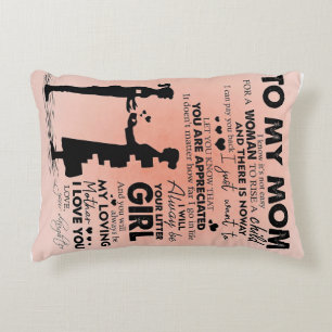 Family Decoration Letter To My Mum Design Decorative Cushion