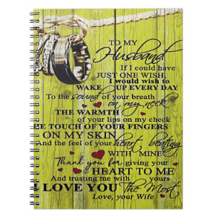 Family Decoration To My Husband Design Notebook