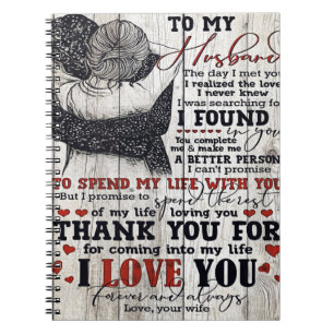 Family Decoration, To My Husband Gift Notebook