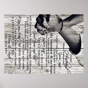 Family Decoration, To My Husband Letter Poster