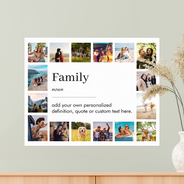 Family Definition Personalised 16 Photo Collage Poster (Creator Uploaded)