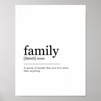 Family Definition Print
