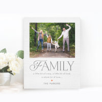 Family Description Editable Color Wrapped Canvas