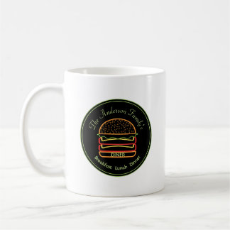 Family Diner Cheeseburger Coffee Mug Cup