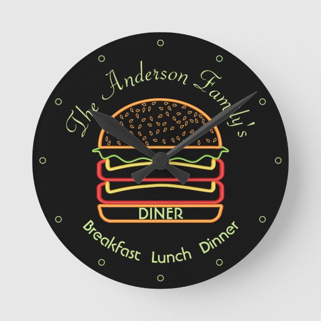 Family Diner Wall Clock (Front)