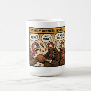 Family Dinner: Issue #1 Turkey Thanksgiving Design Coffee Mug