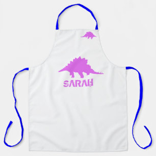 Family Dinosaurs Personalised Mens Womens Pink Apron