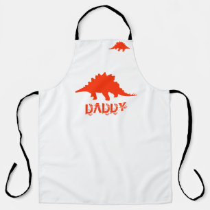 Family Dinosaurs Personalised Mens Womens Red Apron