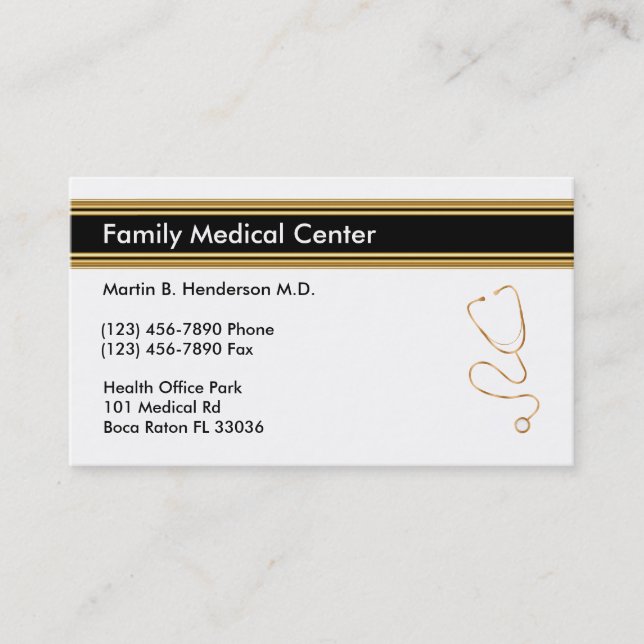 Family Doctor Business Card (Front)