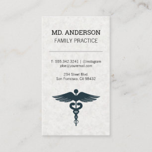 Family Doctor   Practice MD   Medical Symbol Business Card
