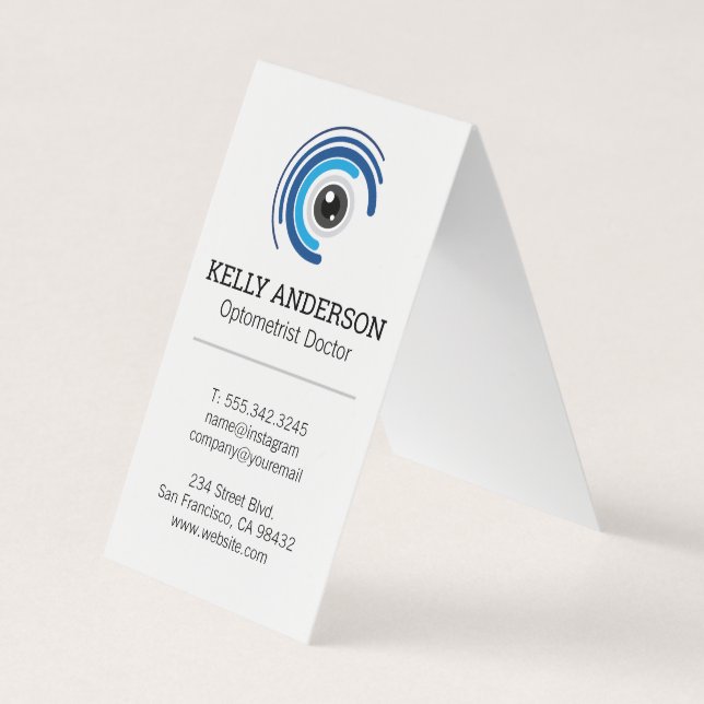 Family Doctor | Practice MD | Optometry Logo Business Card (Front)