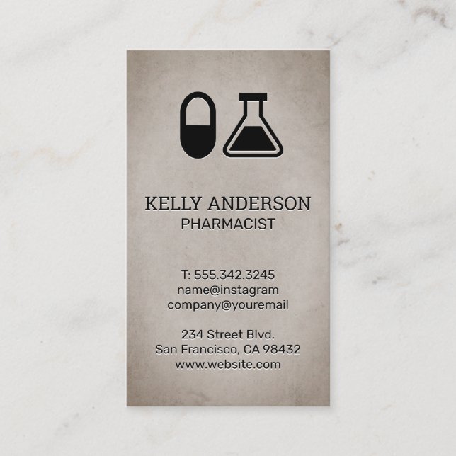 Family Doctor | Practice MD | Pharmacist Business Card (Front)