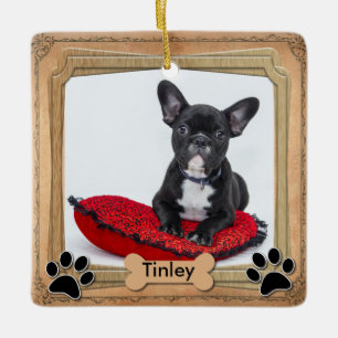 Family Dog Frame - DIY Photo Ceramic Tree Decoration