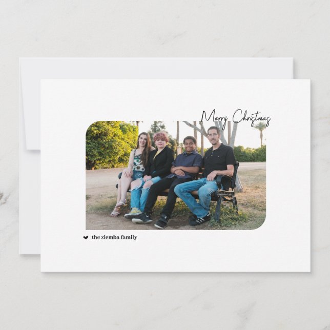 Family & Dog Merry Christmas & Happy Howlidays Holiday Card (Front)