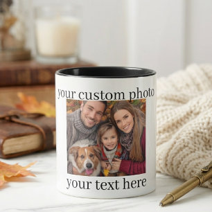 Family & Dog Photo Mug Personalised Gift