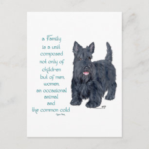 Family Dynamics - Scottish Terrier Wit & Wisdom Postcard