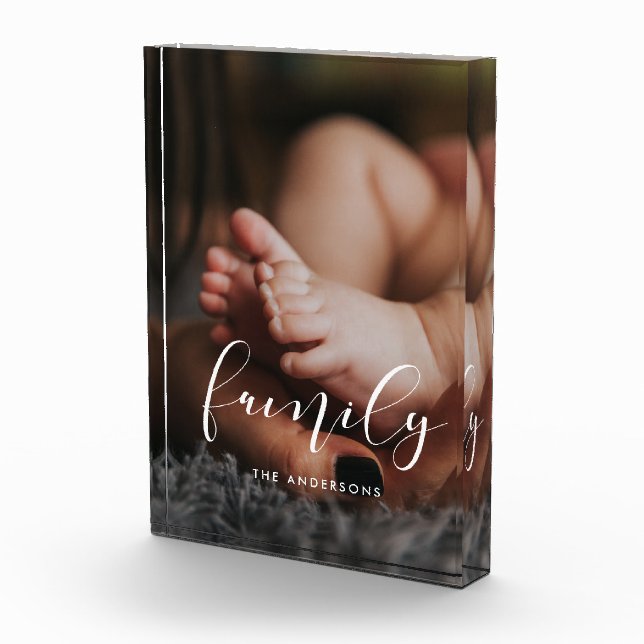 Family elegant calligraphy overlay photo block (Right)