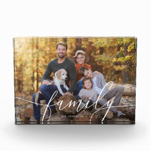 Family Elegant Script Keepsake  Photo Block