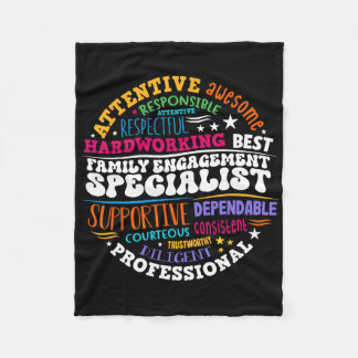 Family Engagement Specialist Appreciation Back To  Fleece Blanket