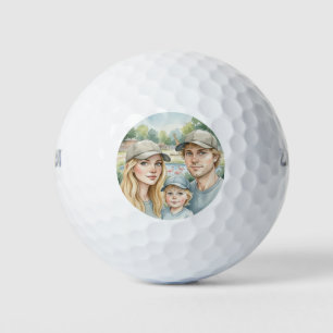 Family face Custom Golf Balls