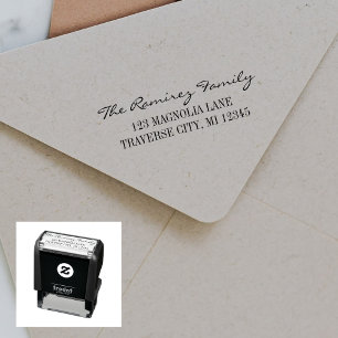 Family Fancy Return Address Self-inking Stamp