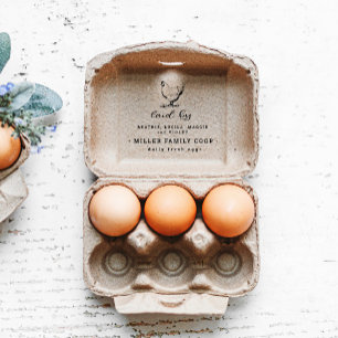 Family Farm Chicken Egg Carton Stamp
