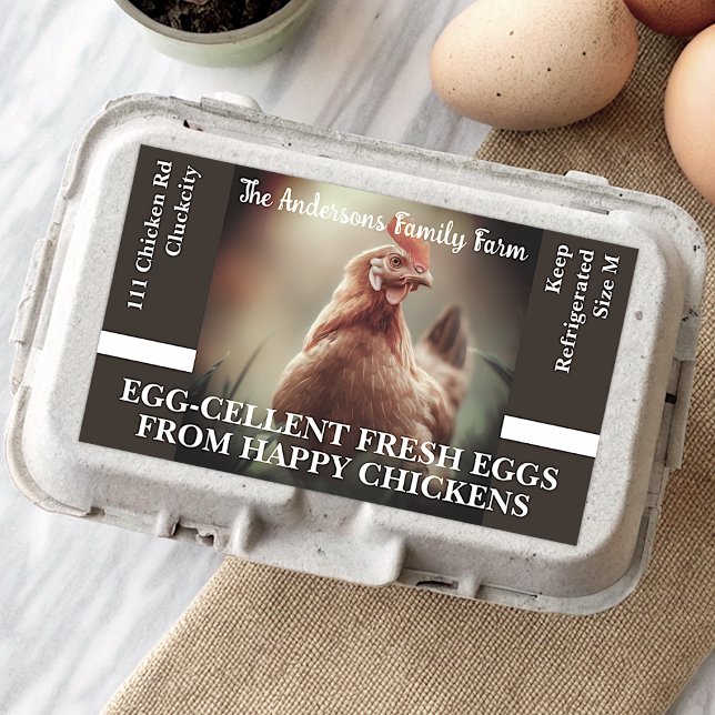 Family Farm Custom Funny Chicken Photo Template Rectangular Sticker (Creator Uploaded)