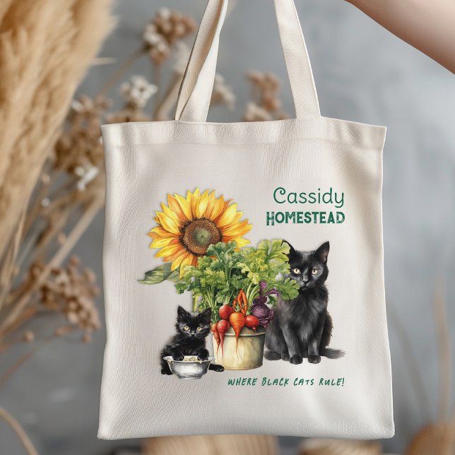 Family Farm Homestead Cats Rule Saying Tote Bag (Creator Uploaded)