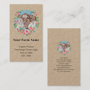 Family Farm Homestead Chicken Cow Market Garden Business Card