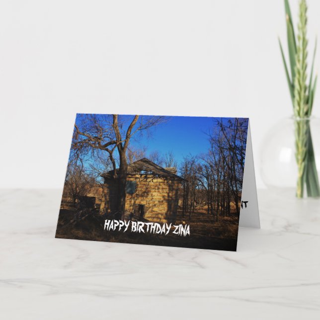 FAMILY FARM HOUSE Birthday Card (Front)